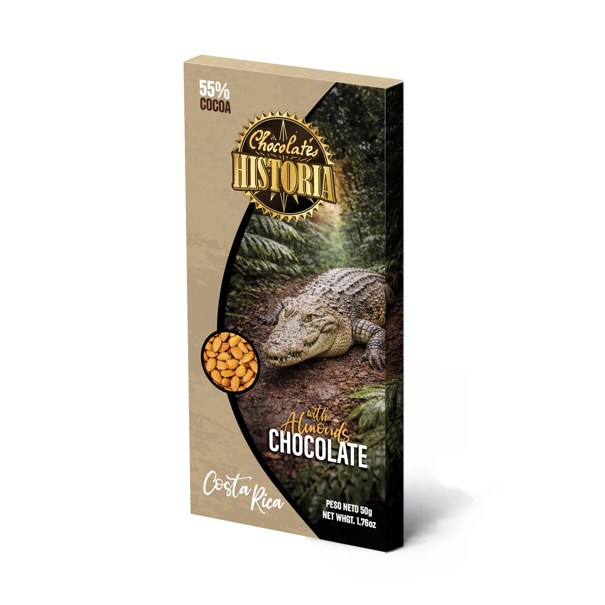 Chocolate Oscuro Almendras 55% 50g