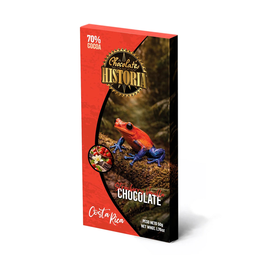 Chocolate Oscuro Fresa y Vainilla 70% 50g
