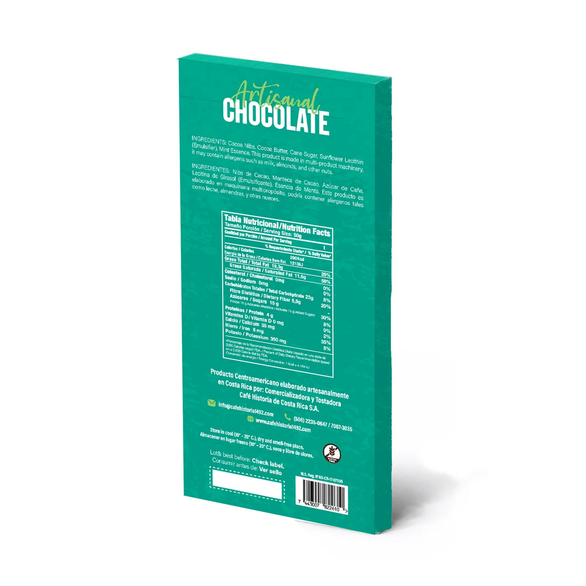Chocolate Oscuro Menta 70% 50g