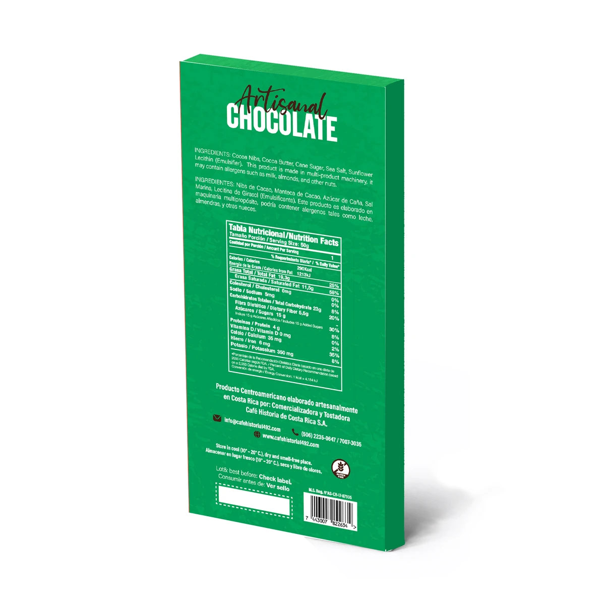 Chocolate Oscuro Sal Marina 70% 50g