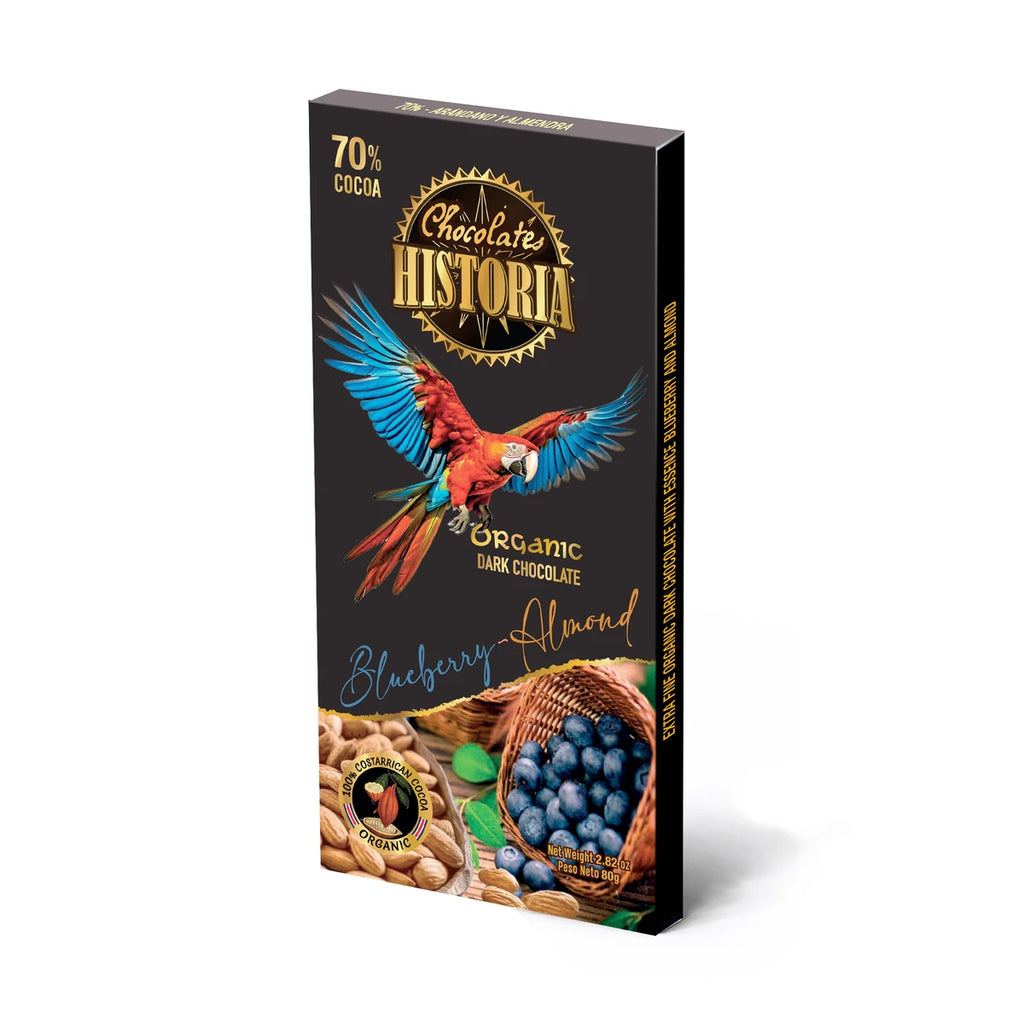 Chocolate Oscuro Arándano y Almendras 70% 80g