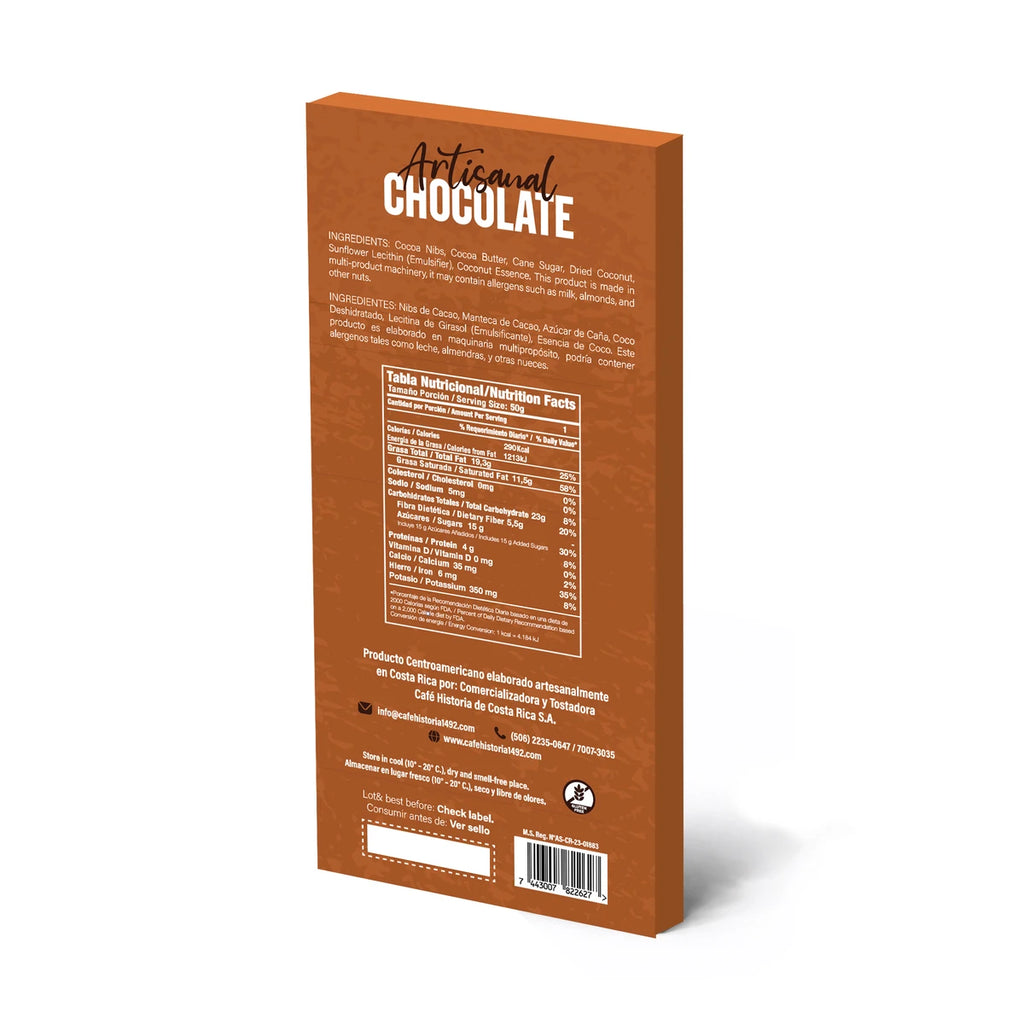 Chocolate Oscuro Coco 70% 50g