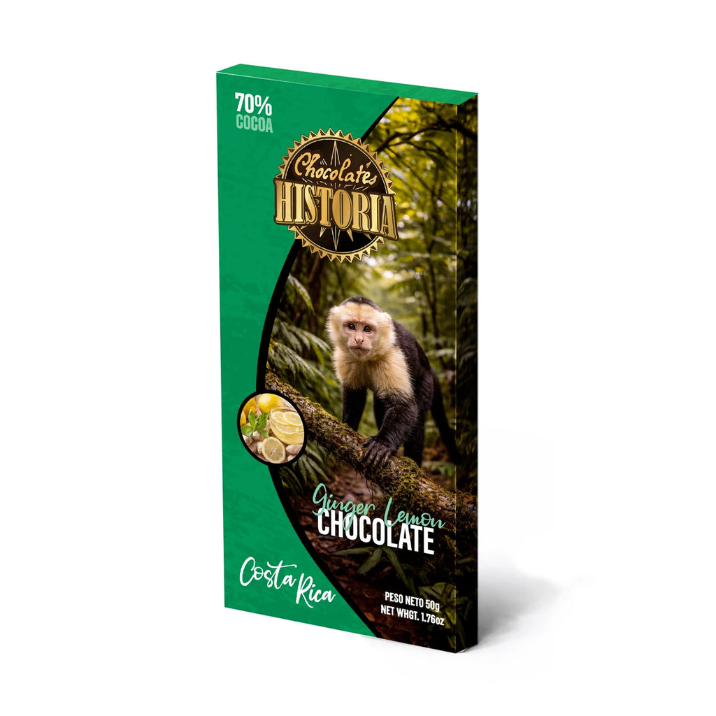 Chocolate Oscuro Jengibre y Limón 70% 50g