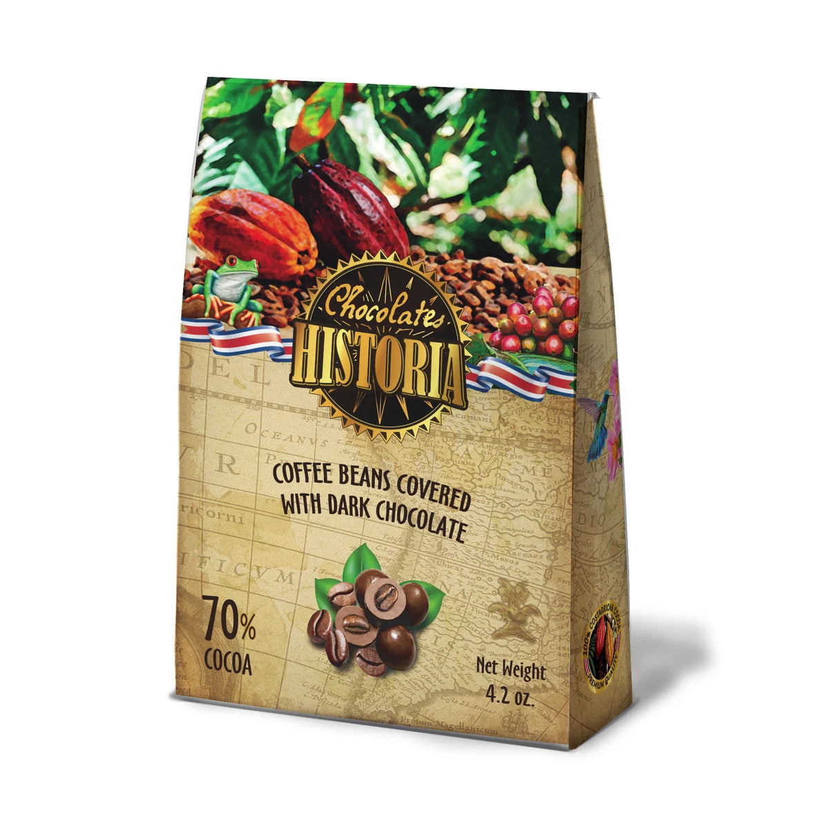 Granos de Café Recubierto de Chocolate Oscuro 70%